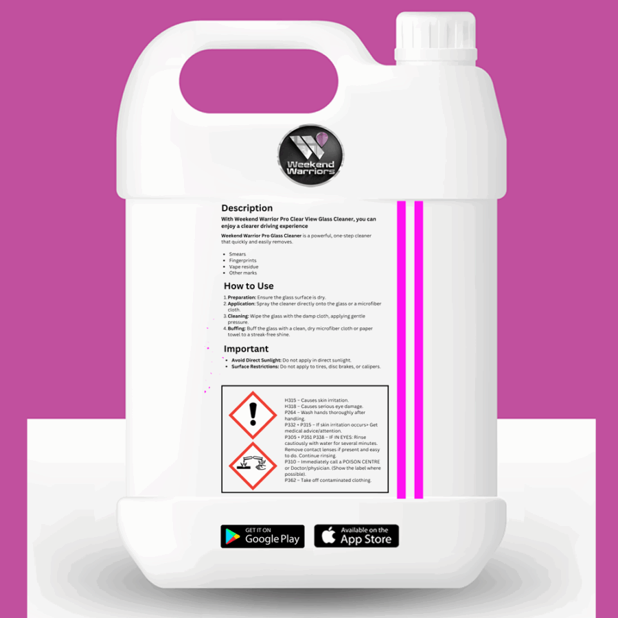Weekend Warrior Pro Clear View Glass Cleaner